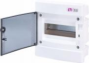 ECM8PT plastmasas sadalne 8 moduļi zemapmetuma, caurspīdīgas durvis 8 PE / 8 N IP40