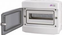 ECH-12PT plastmasas sadalne  12 moduļi virsapmetuma IP65 caurspīdīgas durvis, 12 PE / 12 PE