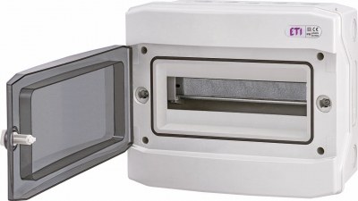 ECH-12PT plastmasas sadalne  12 moduļi virsapmetuma IP65 caurspīdīgas durvis, 12 PE / 12 PE