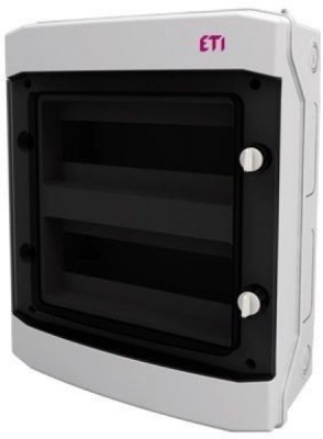 ECH-24PT-s plastmasas sadalne  24 moduļi virsapmetuma IP65 caurspīdīgas durvis, 15 PE/ 2x7 N