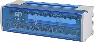 EDB-215 sadales spaiļu bloks 2x15poles 125A/500V