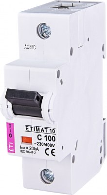 Авт. выключатель ETIMAT 10  1p C 100А (20 kA)