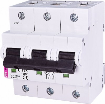 Авт. выключатель ETIMAT 10  3p C 125А (15 kA)