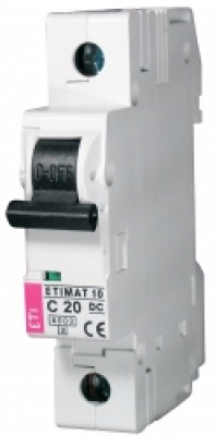 ETIMAT10 1P 6kA C 20A DC automātiskais slēdzis