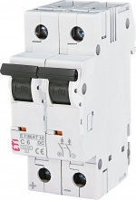 ETIMAT10 2P 6kA C 6A DC miniature circuit breaker