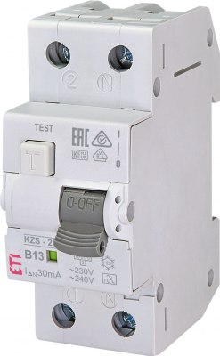 KZS 2M B 13/0,03A, Typ A residual current circuit