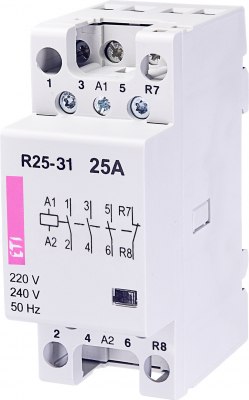 R 25-31 230V modulārais kontaktors 25A 3NO 1NC 230V