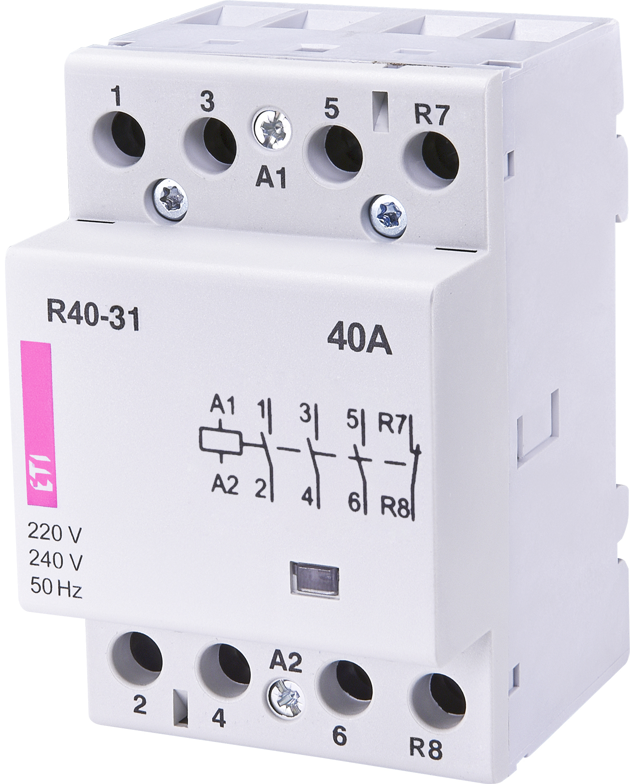 R 40-31 230V modulārais kontaktors 40A 3NO 1NC 230V