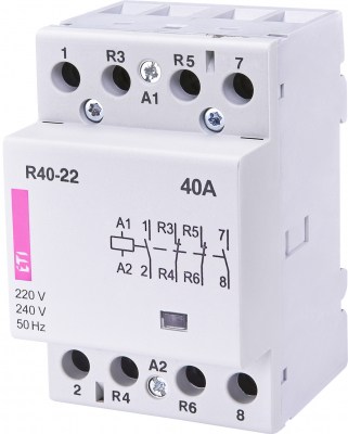 R 40-22 230V modulārais kontaktors 40A 2NO 2NC 230V