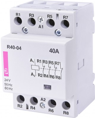 R 40-04 24V modulārais kontaktors 40A 4NC 24V