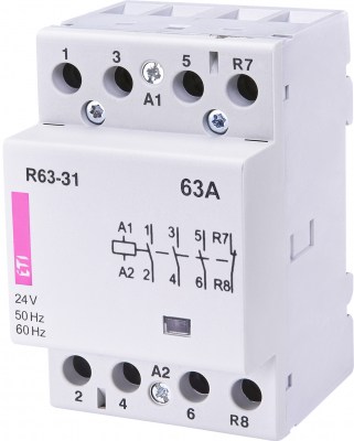 R 63-31 24V modulārais kontaktors 63A 3NO 1NC 24V