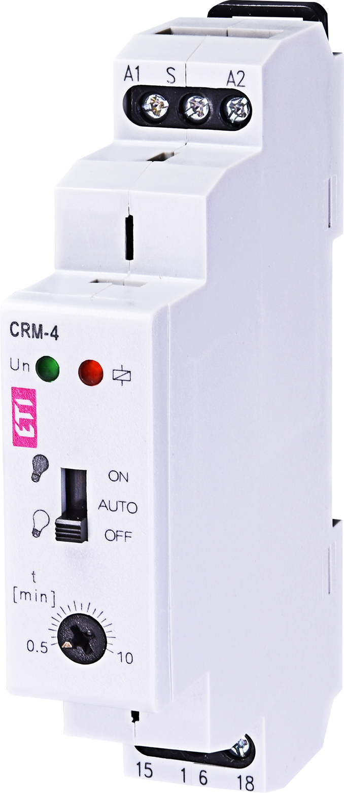 CRM-4 kāpņu telpu apgaismojuma relejs 30s -10min. 1 pārsledzes kontaktors