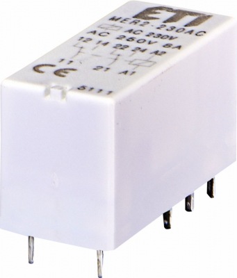 MER2-230AC miniatūrie elektromagnētiskie releji
