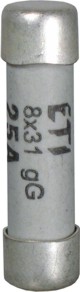 8x31 gG 16A Cilindriskais kūstošais ieliktnis 8X31