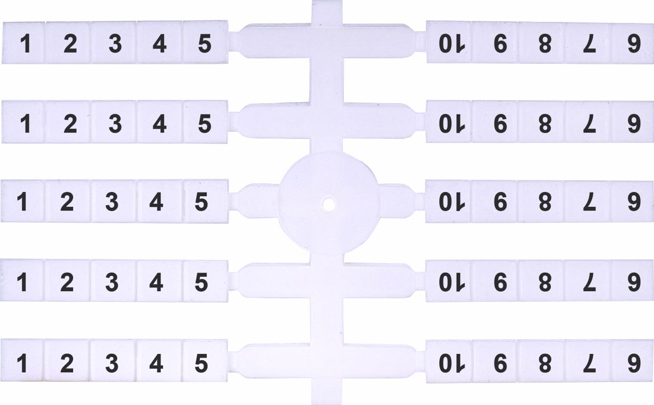 1-10 (EO3)  (for kpl - 200 pcs) Marķ. plast. tabula  E03 - 4,8x5 mm
