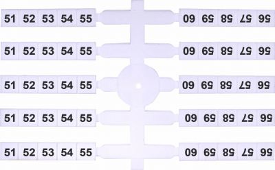51-60 (EO3) Marķ. plast. tabula  E03 - 4,8x5 mm