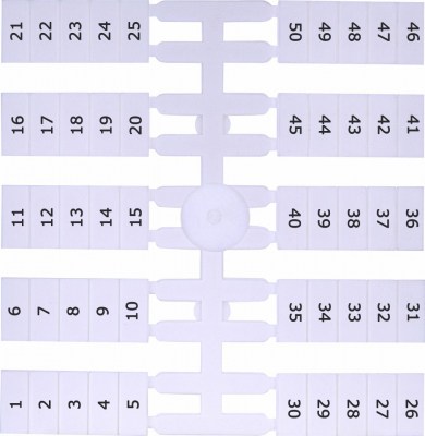 1-50 (EO4) Marķ. plast. tabula  EO4 - 4,8x11 mm