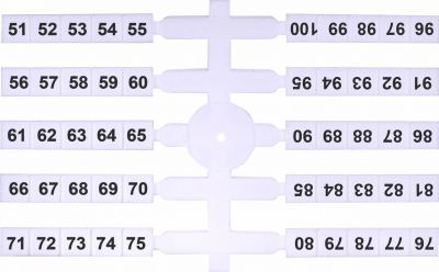 51-100 (EO3) Marķ. plast. tabula  E03 - 4,8x5 mm