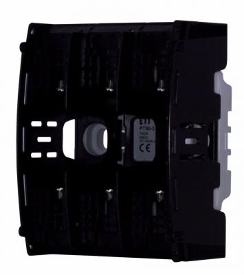 PTI 00 2M6-2M6 3p drošinātāju pamatne ar termināla vāku  160A; 6-70 / 6-70 Cu