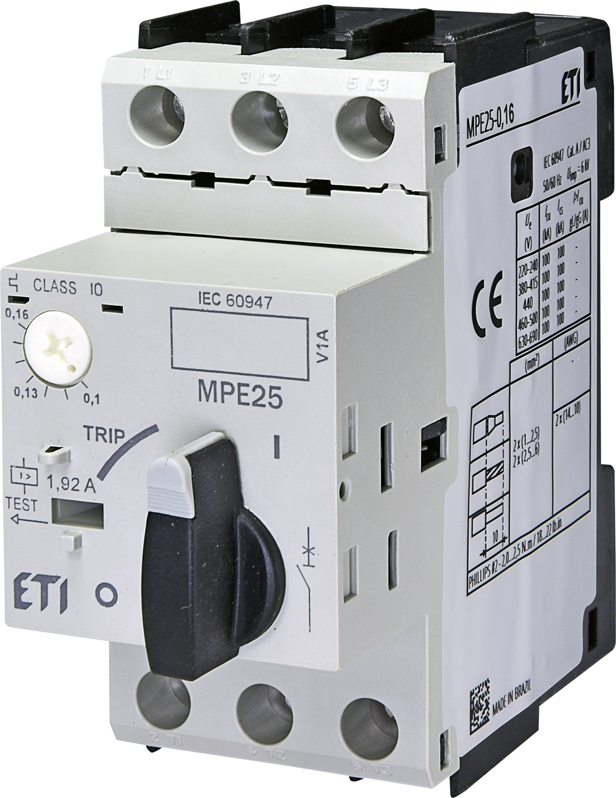 MPE25-0,16 mot.protec.circuit breaker