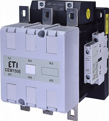 CEM150E.22-250V kontaktors 250V AC3 75kW 150A 3NO +2NC 2NO palīgkont.