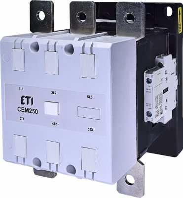 CEM250.22-230V-50/60Hz kontaktors 230V AC3 132kW 250A 3NO +2NC 2NO palīgkont.