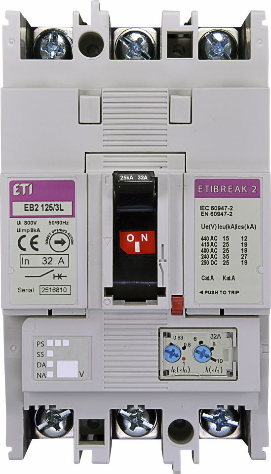 EB2 125/3L 32A 3p  molded case circuit breaker