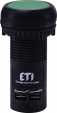 Кнопка монобл. утопл. ECF-11-G (1NO+1NC, зеленая)