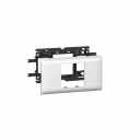 Mosaic support - for adaptable DLP cover depth 65 mm - 2 modules