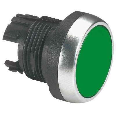 Osmoz non illuminated spring return head - flush - green