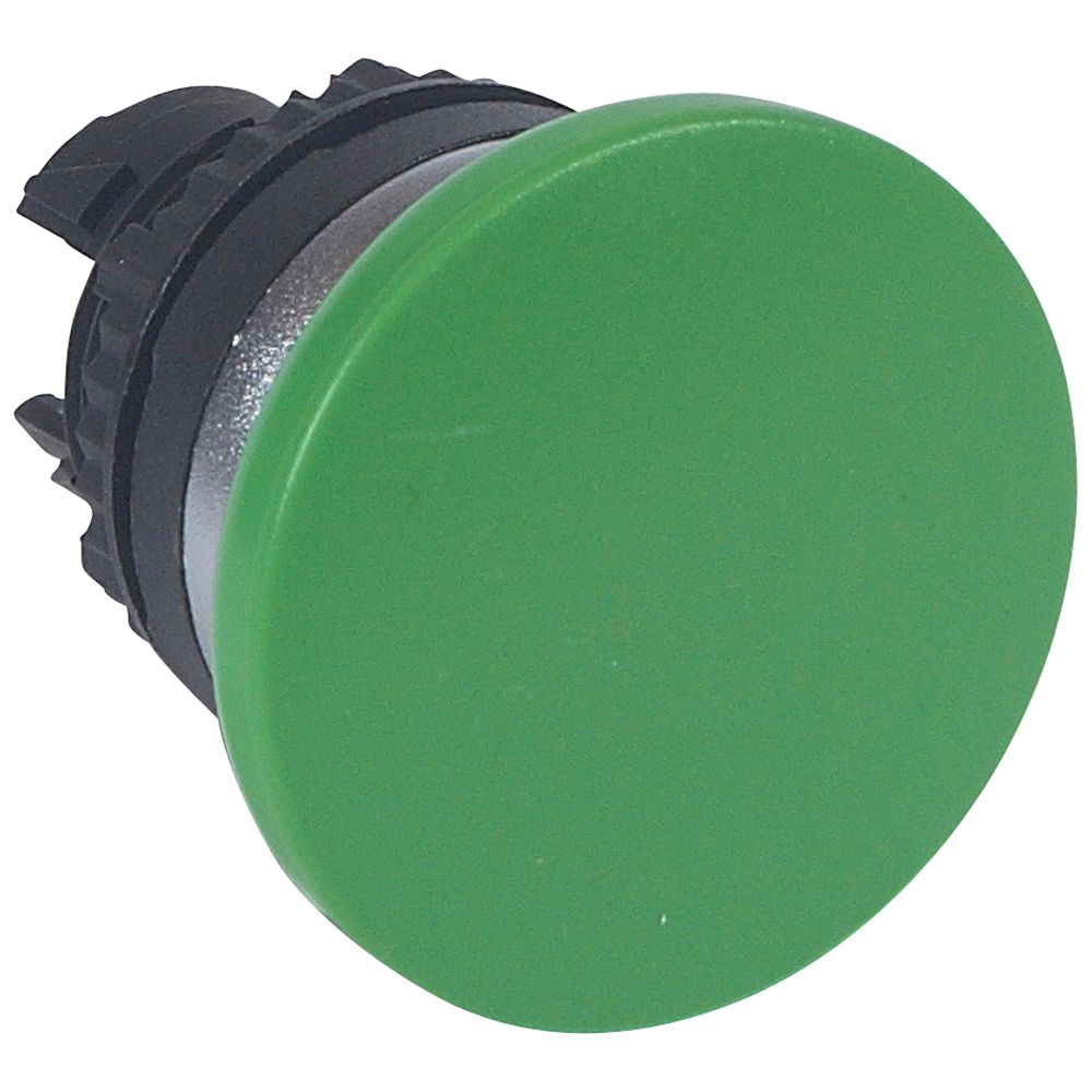 Кнопка с пружинным возвратом 40 - Osmoz - для комплектации - с грибовидным толкателем - без подсветки - зеленый