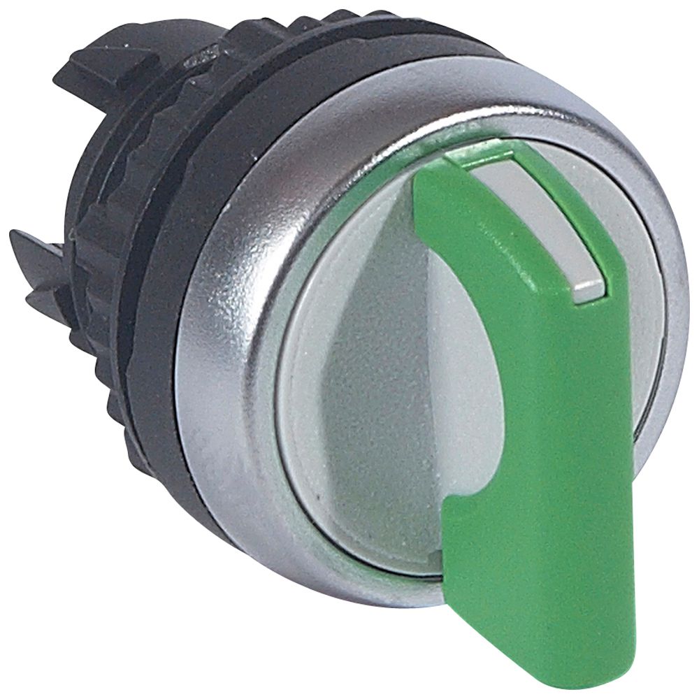 Osmoz non illuminated std handle selector switch - 2 stay-put positions - green