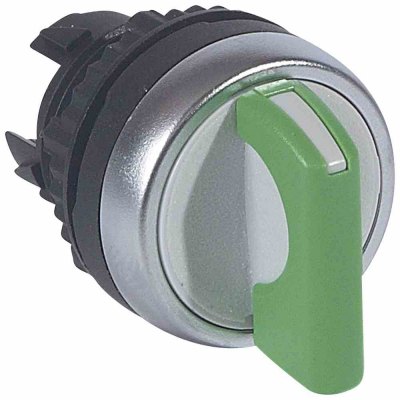 Osmoz non illuminated std handle selector switch - 2 stay-put positions - green