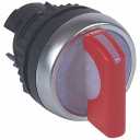 Osmoz illuminated std handle selector switch - 3 stay-put positions 45° - red