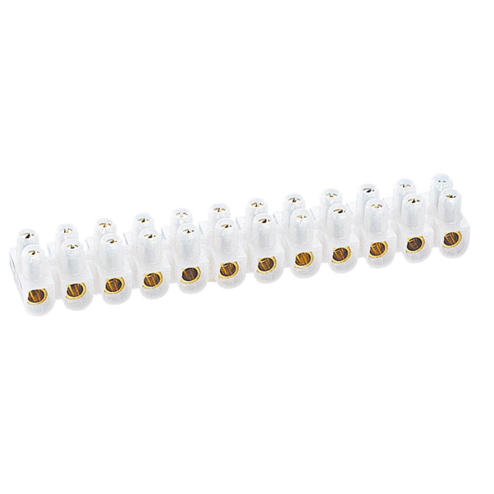 Connection strip Nylbloc - capacity 10 mm? - max. current 57 A - white