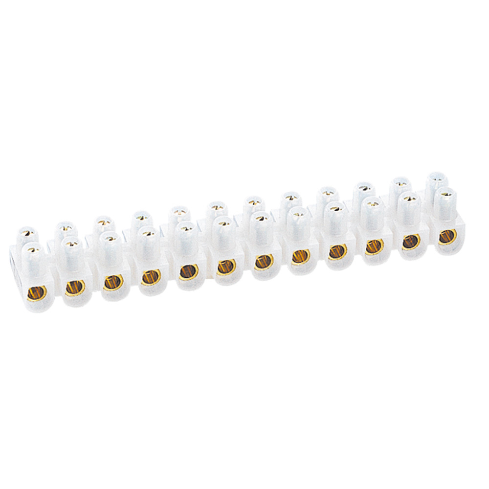 Connection strip Nylbloc - capacity 16 mm? - max. current 76 A - white