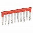 Bridging combs Viking 3 - equipotential - for 10 blocks with 5 mm pitch - red