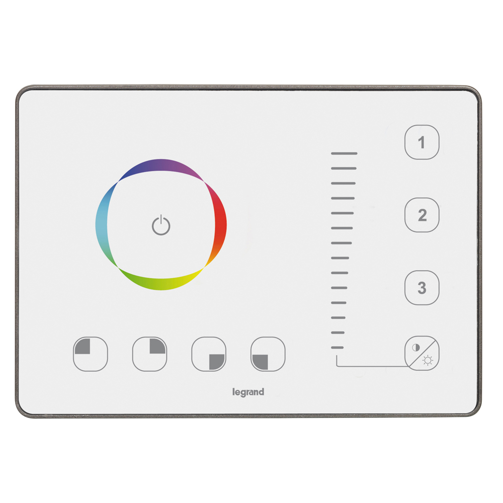 Color touch lighting dimmer Mosaic - 1 to 4 areas - white - supplied complete