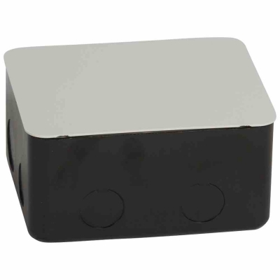 Монтажная коробка для выдвижного розеточного блока - 4 модуля - металл