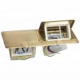 Pop-up box to be equipped - 2 x 3 modules - brushed brass