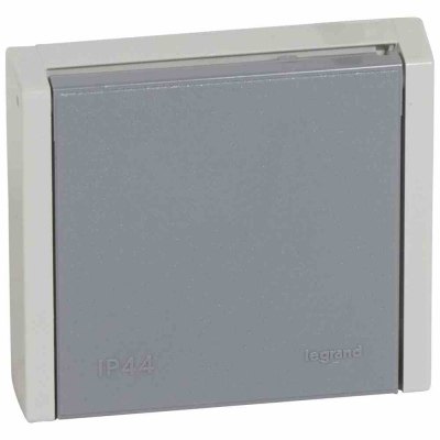 Socket outlet Plexo - IP 44 - 20 A - 3P+E - flush mounting - grey
