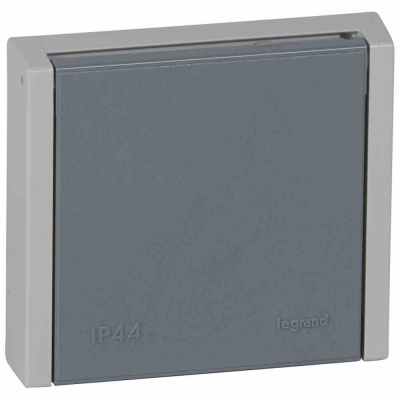 Розетка 20 A - Программа Plexo - 3К+Н+3 - 400 В - IP 44-IK 08 - для встроенного монтажа - серый