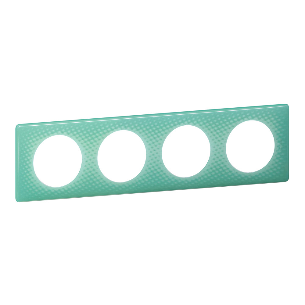 4 GANG PLATE TURQUOISE 50S