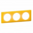 3 GANG PLATE YELLOW 00S