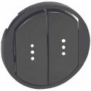 Celiane Клавиша 2 местная с индикацией графит