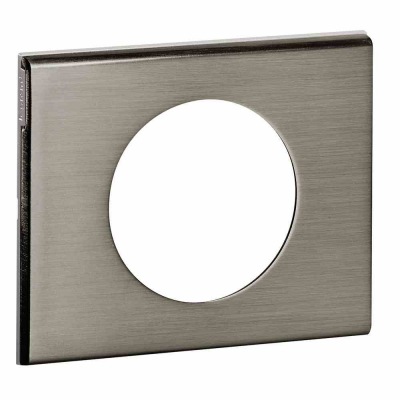 PLATE 1 GANG INOX BROSSE