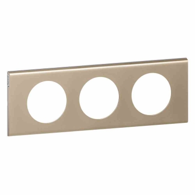 Celiane Рамка 3 местная Никель-велюр