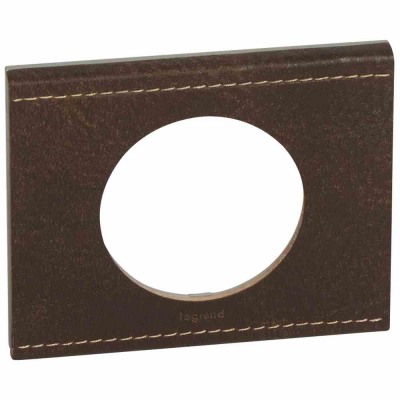 Celiane Рамка 1 местная Коричневая кожа