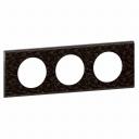 Celiane Рамка 3 местная Кожа Блэк Пиксель