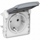 Socket outlet Plexo IP 55 - German std - 2P+E screw terminals- modular - grey